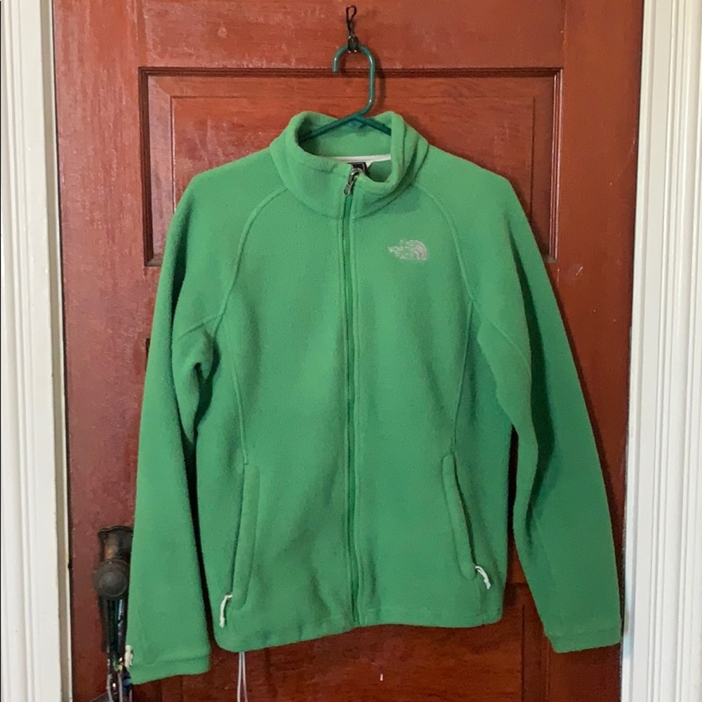Green north face jacket